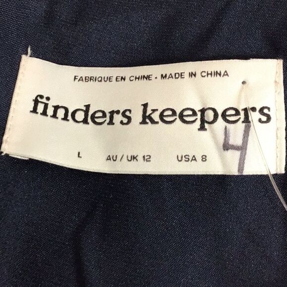 Finders Keepers Blue Essie Sleeveless Belted Wide Leg Pantsuit New Size Large - Picture 6 of 16